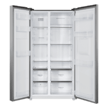 Bolero CoolMarket SBS 559 Inox E Frigorífico americano Side by Side Inox com 559 l de capacidade, 177 cm de altura e 90 cm de largura, classe E, com sistema Multi Air Flow, Total No Frost, Motor Inverter Plus.