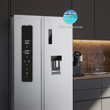 Bolero CoolMarket SBS 559 Inox D Frigorífico Americano Side by Side Inox com 559 l de capacidade, 177 cm de altura e 90 cm de largura, classe D, com sistema Multi Air Flow, Total No Frost, Motor Inverter Plus.