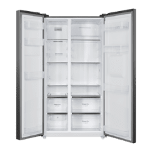 Bolero CoolMarket SBS 559 Dark D Frigorífico americano con 559 litros de capacidad, 177x91 cm, Clase D, NoFrost, Compresor Inverter, Dispensador de Agua con depósito, Display en puerta, Fast Freezing, Modo Smart, MultiAirFlow