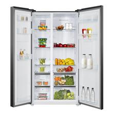 Bolero CoolMarket SBS 559 Dark D Frigorífico americano con 559 litros de capacidad, 177x91 cm, Clase D, NoFrost, Compresor Inverter, Dispensador de Agua con depósito, Display en puerta, Fast Freezing, Modo Smart, MultiAirFlow