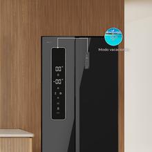 Bolero CoolMarket SBS 559 Glass E Frigorífico americano con 559 litros de capacidad, Puertas de Cristal Negro, 177x91 cm, Clase E, NoFrost, Compresor Inverter, Dispensador de Agua con depósito, Display en puerta, Fast Freezing, Modo Smart, MultiAirFlow