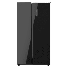 Bolero CoolMarket SBS 559 Glass D Frigorífico americano con 559 litros de capacidad, Puertas de Cristal Negro, 177x91 cm, Clase D, NoFrost, Compresor Inverter, Display en puerta, Fast Freezing, Modo Smart, MultiAirFlow