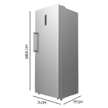 Bolero CoolMarket UF 380 inox D Congelador vertical inox con capacidad XL 380 litros, clase D, motor inverter plus, Total No Frost, display door y convertible a frigorífico.