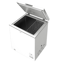 Bolero CoolMarket Chest 142 white E Congelador horizontal branco com 142 litros de capacidade, controlo eletrónico, classe E, motor inverter plus, ecrã, transformável em frigorífico.