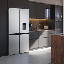 Bolero CoolMarket 4D 564 Inox E Frigorífico 4 puertas inox con una gran capacidad de 564 L, 183 cm de alto, 91 cm de ancho, con dispensador de agua, clase energética E y motor inverter plus. Además, cuenta con distintos modos como Fast Cooling y Fast Freezing, así como sistemas como MultiAirFlow, Total NoFrost o Metal Cooling.