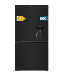 Bolero CoolMarket 4D 564 Glass E Frigorífico 4 portas Glass com 564 litros de capacidade, 185 cm de altura, 91 cm de largura, com dispensador de água, classe E e Motor Inverter Plus. Além disso, tem diferentes modos com Fast Cooling e Fast Freezing, assim como sistemas como Multi Air Flow, Total No Frost e Metal Cooling.