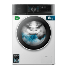 Bolero DressCode 8500 Inverter A Lavadora de 8 Kg blanca, 1400 rpm, motor inverter plus, vapor, 16 programas, clase A y SteamMax.