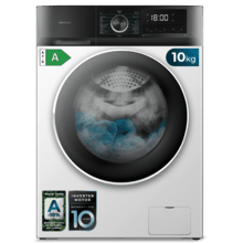 Bolero DressCode 10500 Inverter A Lavadora de 10 Kg blanca, 1400 rpm, Motor Inverter Plus, SteamMax, Drum Clean, Allergy Care, Pearl Drum, Delay Start, Stop&Go, display LED y acabados cromados, programa ECO y KidLock