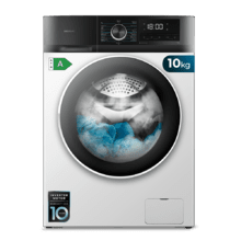Bolero DressCode 10500 Inverter A Lavadora de 10 Kg blanca, 1400 rpm, Motor Inverter Plus, SteamMax, Drum Clean, Allergy Care, Pearl Drum, Delay Start, Stop&Go, display LED y acabados cromados, programa ECO y KidLock