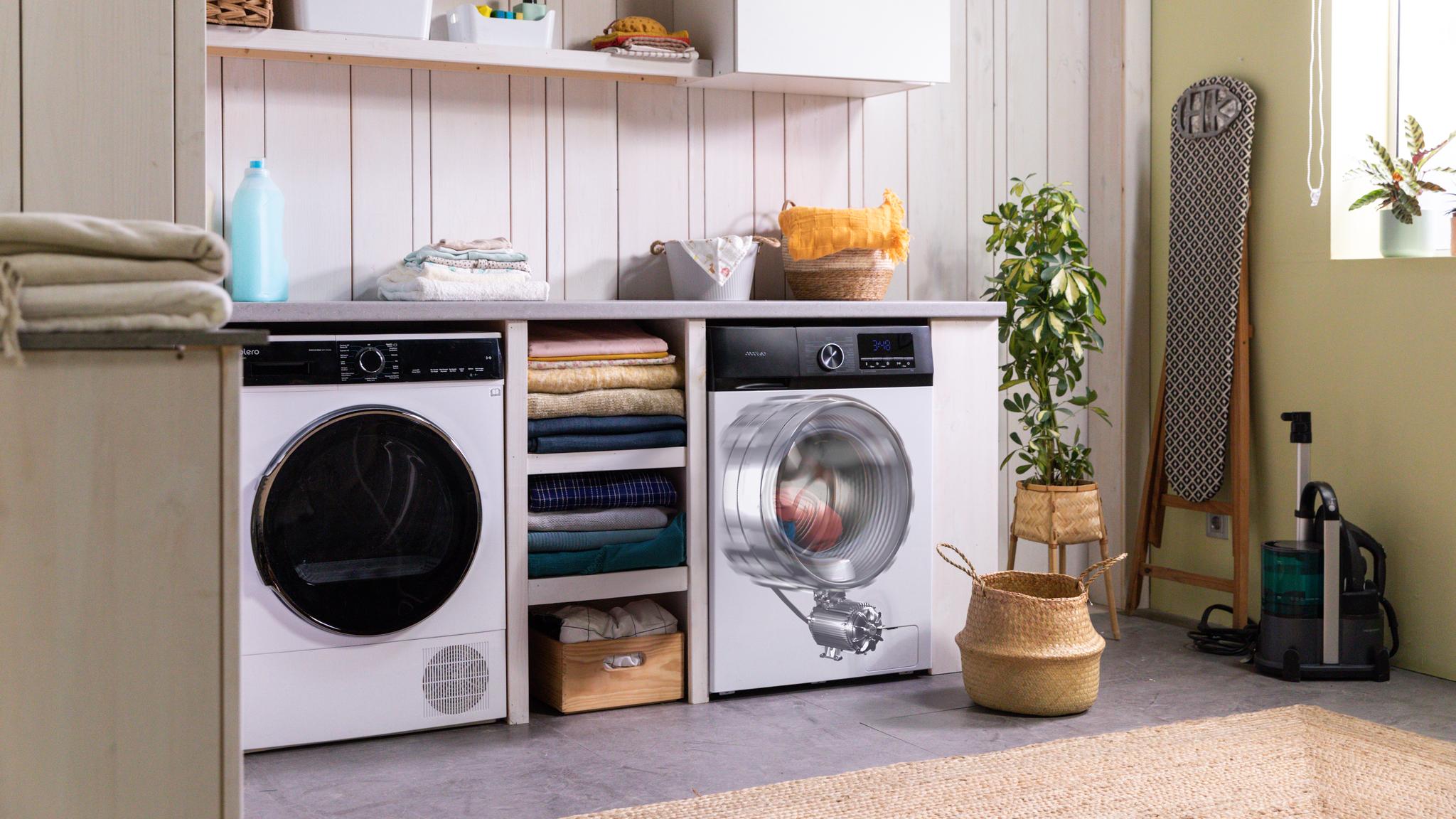 Nuevas lavadoras Cecotec clase A con vapor y hasta 10 kg - Marrón y Blanco