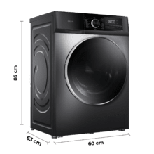 Bolero DressCode 10500 Inverter Steel A Lavadora de 10 Kg Steel, 1400 rpm, Motor Inverter Plus, SteamMax, Drum Clean, Allergy Care, Pearl Drum, Delay Start, Stop&Go, display LED y acabados cromados, programa ECO y KidLock