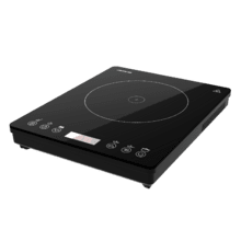 Piano cottura Full Magma Slim Induction con design in vetro, display touch, 8 livelli di potenza e timer.