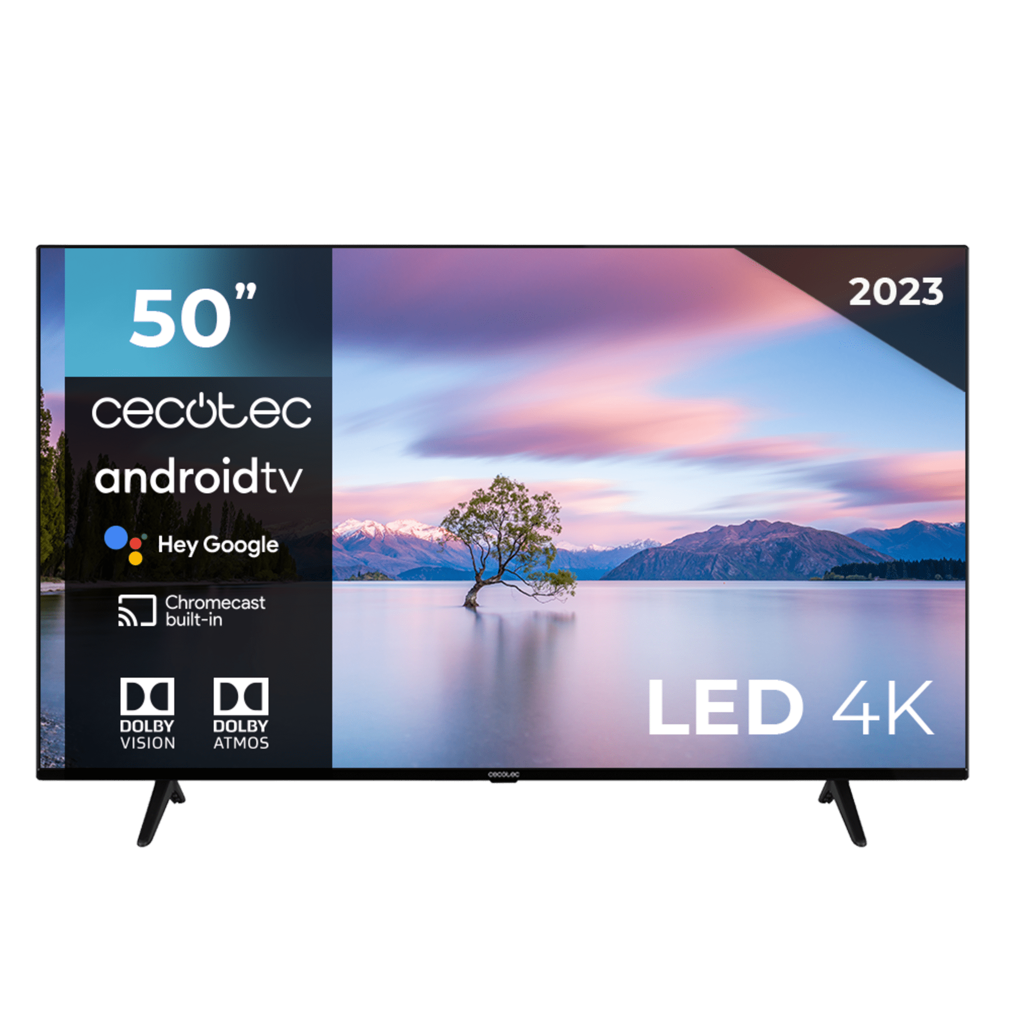 Smart TV de 50" TV Cecotec A1 series ALU10050. Televisores LED, Resolución 4K UHD, Sistema Operativo Android TV, Diseño Frameless, MEMC, Dolby Vision y Dolby Atmos, HDR10