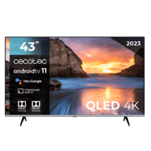 TV Cecotec V1 series VQU10043 Smart TV de 43". Televisores QLED, Resolución 4K UHD, Sistema Operativo Android TV, Diseño Frameless, MEMC, Dolby Vision y Dolby Atmos.