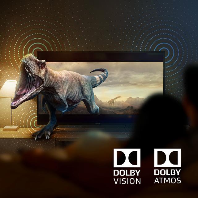 Smart TV de 55" TV Cecotec V1 series VQU10055. Televisores QLED, Resolución 4K UHD, Sistema Operativo Android TV, Diseño Frameless, MEMC, Dolby Vision y Dolby Atmos.