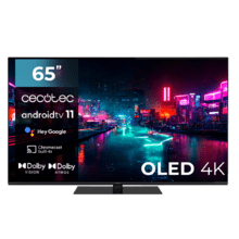 TV OLED de 65" com resolução 4K UHD e sistema operativo Android TV 11.