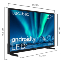 TV Cecotec A series ALH00032 Smart TV de 32” Televisión LED con resolución HD y sistema operativo Android TV
