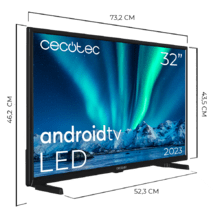 Smart TV de 32' TV Cecotec A series ALH00032 TVTV LED com resolução HD e sistema operativo Android TV