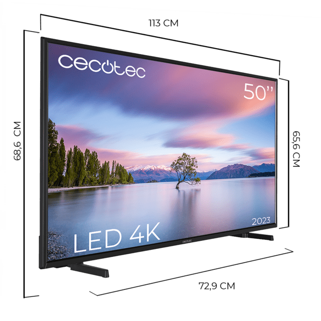 Smart TV de 50” TV Cecotec A series ALU00050. Televisión LED con resolución UHD y sistema operativo Android TV