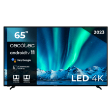 TV Cecotec A series ALU00165.Smart TV de 65” Televisión LED con resolución UHD y sistema operativo Android TV