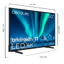 Televisión TV Cecotec A Series ALU00050S LED 50” con resolución UHD y sistema operativo Android TV