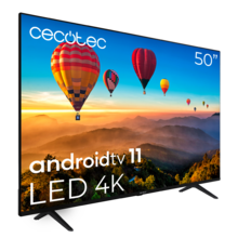 TV Cecotec A1 series ALU10050S LED 50” com resolução 4K UHD e sistema operativo de Android TV.