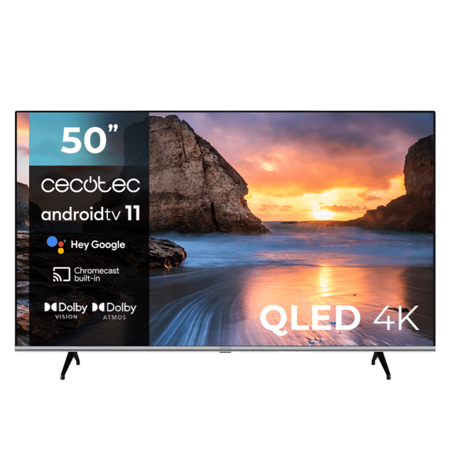 Televisión TV Cecotec V1 series VQU10050S QLED 50” con resolución 4K UHD y sistema operativo Android TV