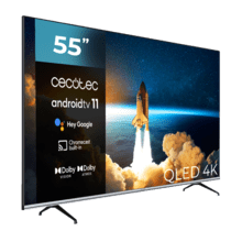 Televisión QLED 55” TV Cecotec V1 series VQU10055S con resolución 4K UHD y sistema operativo Android TV