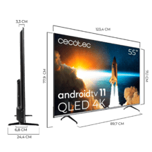 Televisión QLED 55” TV Cecotec V1 series VQU10055S con resolución 4K UHD y sistema operativo Android TV