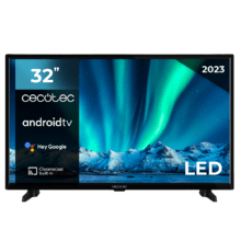 TV Cecotec A series ALH00032N Televisión LED 32” con resolución HD y sistema operativo Android TV 11, Chromecast, HDR10+, Google Voice Assistant, clase E