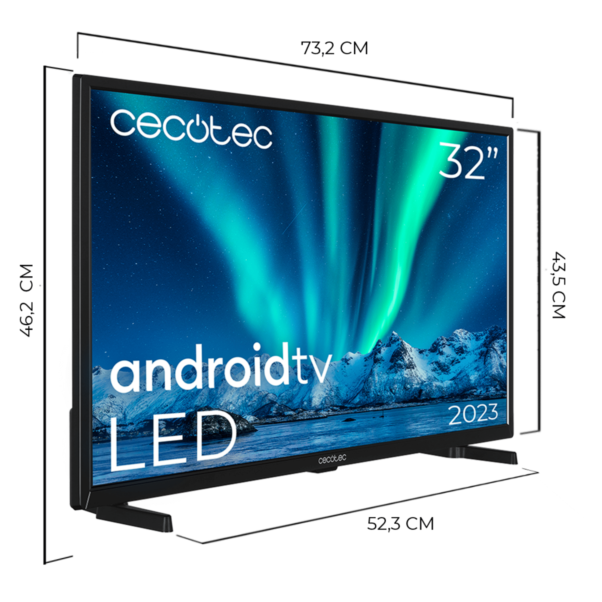 Cecotec Televisor LED 32 Smart TV A Series ALH00032. HD, Android 11,  Chromecast Integrado, Asistente por Voz, HDR10, HBBTV, WiFi & Bluetooth, 2  Altavoces de 10W, Modelo 2023 : : Electrónica