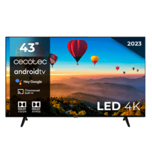 Televisión LED 43” TV Cecotec A1 series ALU10043SM con resolución 4K UHD y sistema operativo Android TV.