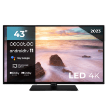 TV Cecotec A2Z series ALU20043ZS Televisión LED 43” con resolución 4K UHD, sistema operativo Android TV 11, Chromecast, HDR10+, Google Voice Assistant y clase E.