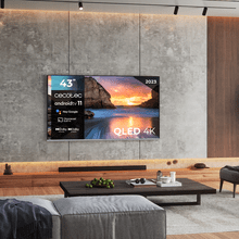 TV V1 series VQU10043S Televisión QLED 43” con resolución 4K UHD, sistema operativo Android TV 11, Chromecast, HDR10+, Google Voice Assistant, clase E.