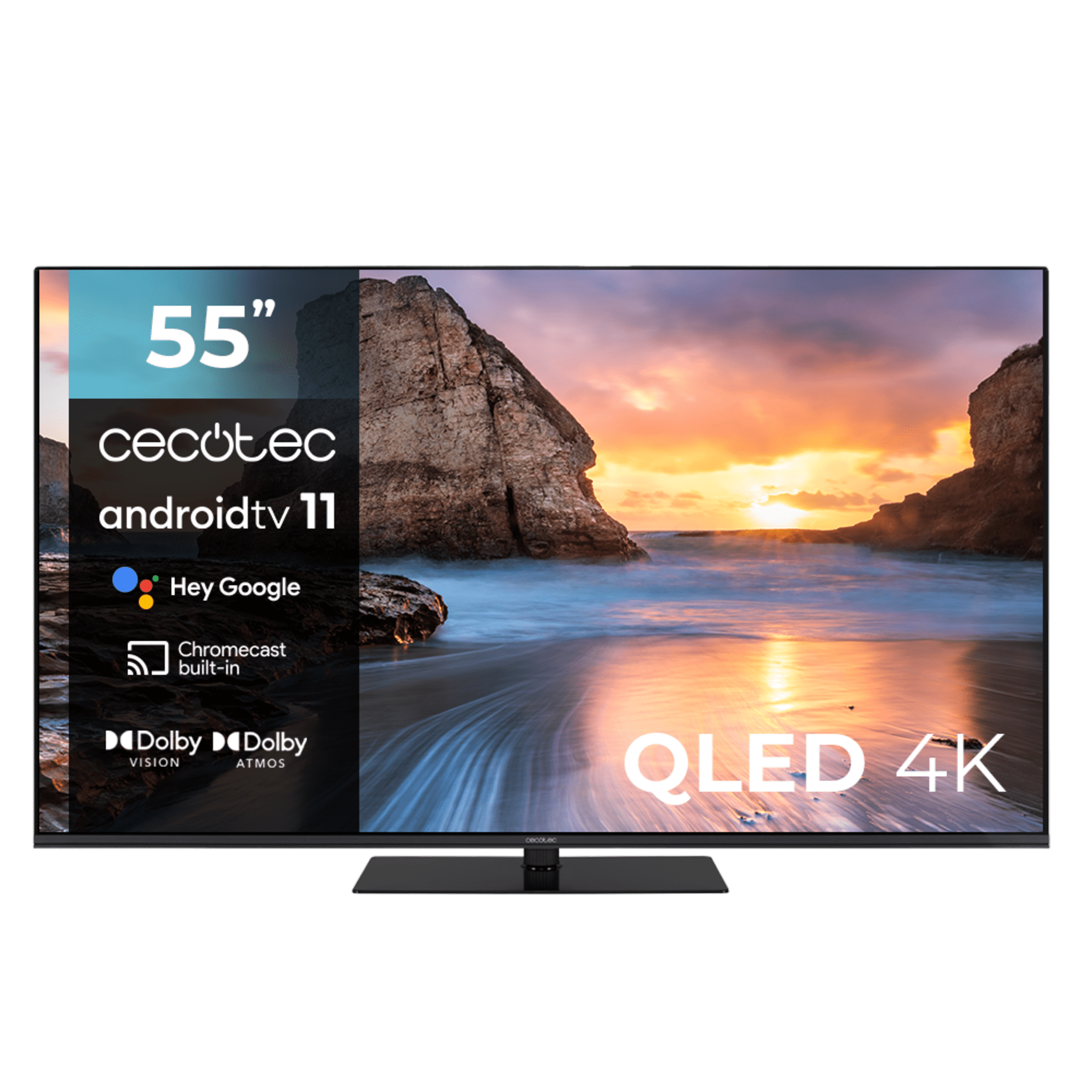TV Cecotec V1Z+ Series VQU11055Z+ de 55 pulgadas QLED 4K Android TV