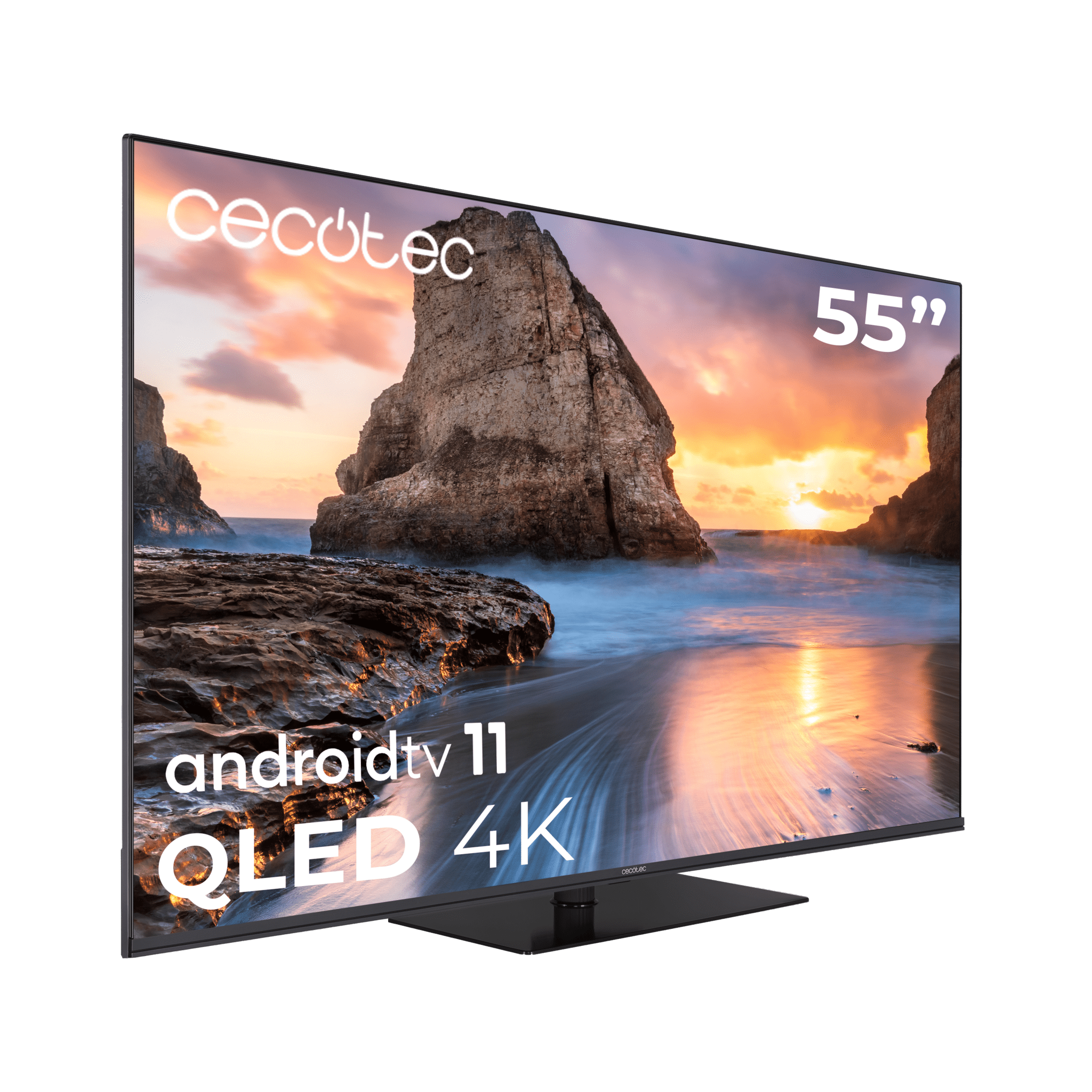 Televisor Cecotec V1Z+ 55 pulgadas QLED 4K con diseño frameless y peana central
