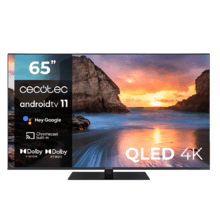 ‌TV V1Z+ series VQU11065Z+ TV QLED 65”  com resolução 4K UHD e sistema operacional Android TV 11, Chromecast, HDR10+, Google Voice Assistant, Classe E