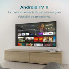 TV QLED de 65" com resolução 4K UHD, sistema operativo Android TV 11, Subwoofers, Chromecast, HDR10+, Google Voice Assistant, Classe E.