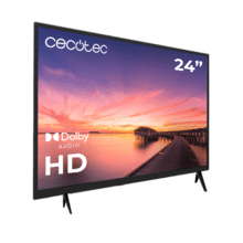 Cecotec TV 24-Zoll-LED-Fernseher mit HD-Auflösung, Dolby-System und Flash-Speicher.