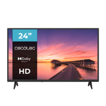 Cecotec TV 24-Zoll-LED-Fernseher mit HD-Auflösung, Dolby-System und Flash-Speicher.