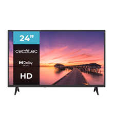 Cecotec TV Téléviseur LED 24 pouces avec résolution HD, système Dolby et mémoire flash.