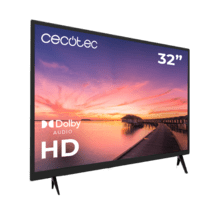 TV LED 32” com resolução HD, sistema Dolby e memória flash.