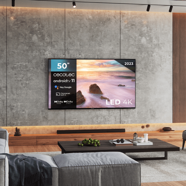 TV A2 series ALU20050 Televisión LED 50” con resolución 4K UHD, sistema operativo Android TV 11, Chromecast, HDR10+, Google Voice Assistant, clase E.