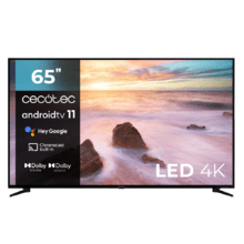 TV A2 Series ALU20065 TV LED 65” com resolução 4K UHD e sistema operacional Android TV 11, Chromecast, HDR10+, Google Voice Assistant, Classe E.