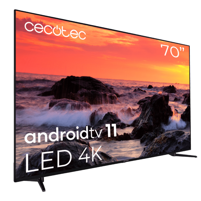 TV A2 series ALU20070 M Televisión LED 70” con resolución 4K UHD, sistema operativo Android TV 11, Chromecast, HDR10+, Google Voice Assistant, clase E.