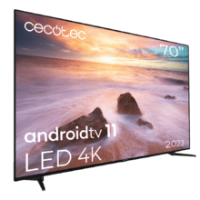 TV A2 series ALU20070 Televisión LED 70” con resolución 4K UHD, sistema operativo Android TV 11, Chromecast, HDR10+, Google Voice Assistant, clase E.