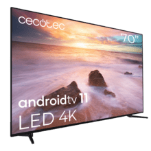 TV A2 series ALU20070 TV LED de 70' com resolução 4K UHD e sistema operacional Android TV 11, Chromecast, HDR10+, Google Voice Assistant, Classe E