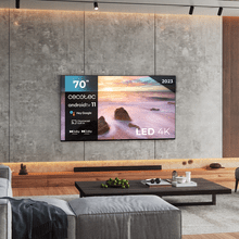 TV A2 series ALU20070 M Televisión LED 70” con resolución 4K UHD, sistema operativo Android TV 11, Chromecast, HDR10+, Google Voice Assistant, clase E.