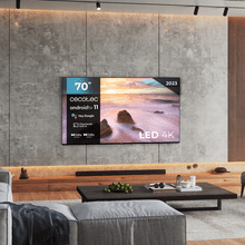 TV A2 series ALU20070 Televisión LED 70” con resolución 4K UHD, sistema operativo Android TV 11, Chromecast, HDR10+, Google Voice Assistant, clase E.