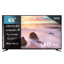 TV A2 Series ALU20065S Televisión LED 65” con resolución 4K UHD, sistema operativo Android TV 11, Chromecast, HDR10+, Asistente de voz de Google, clase E.